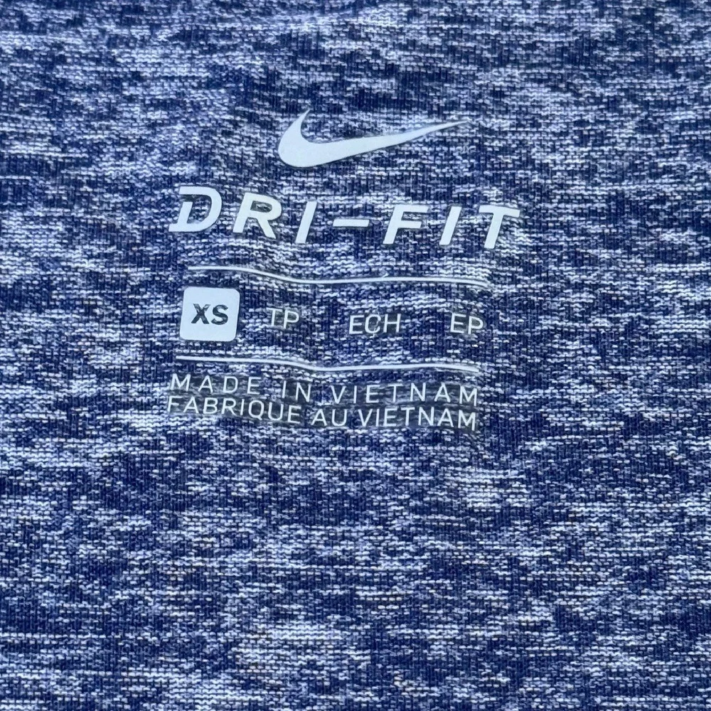 Nike Dri-FIT Activewear T-Shirt Heathered‎ Blue Running Gym XS